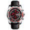 SKMEI 9156 Sport Watch Chronograph Leather Strap Waterproof Men Quartz Wrist Watch