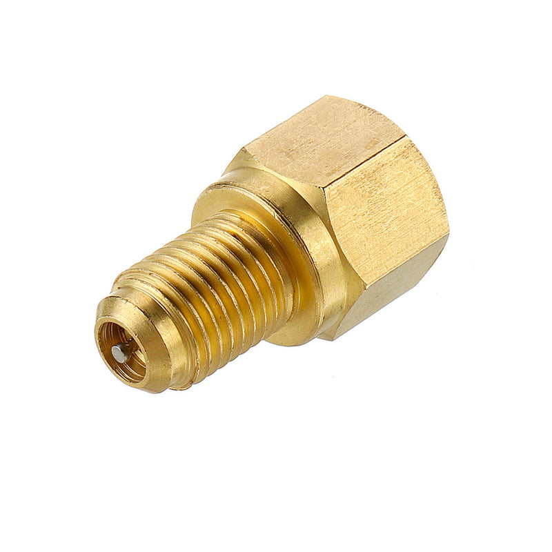 2pcs Recovery Tank Vacuum Pump Brass Adapter 1/4 to 1/2 Inch R134A to R12 for Air Conditioning