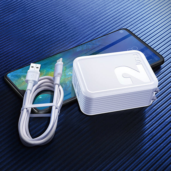 Baseus 2.1A Dual USB Fast Charging Travel Charger With USB to Type-C Data Cable For Huawei P30 Mate 20Pro Xiaomi Mi8 Mi9 S10 S10+