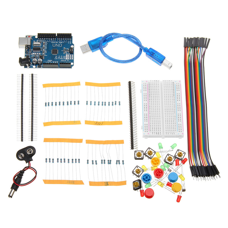 DIY Bread Board LED UNO R3 Basic Starter Learning Kit Starter Kits