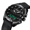 BIDEN 0139 LED Digital Watch Waterproof Sport Style Silicone Watch Band Men Wrist Watch