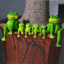 Resin Sitting Frogs Statue Outdoor Frog Sculpture Garden Decorations Ornaments