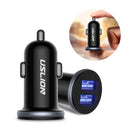 Uslion 2.1A LED Lighting Dual USB Quick Charging USB Car Charger For iPhone XS 11 Pro Huawei P30 Pro Mate 30 5G Xiaomi Mi9 9Pro Redmi K20 Pro K30 S10+ Note
