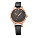 REBIRTH RE018 Rhinestone Elegant Design Women Wrist Watch Rose Gold Case Quartz Watch