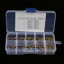 Suleve M2.5BN1 150Pcs M2.5 Brass Cylinder Knurled Nut Round Molded-in Insert Embedded Nuts Assortment Set