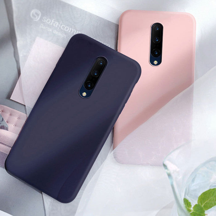 Bakeey Smooth Liquid Silicone Rubber Back Cover Protective Case for Oneplus 7 Pro