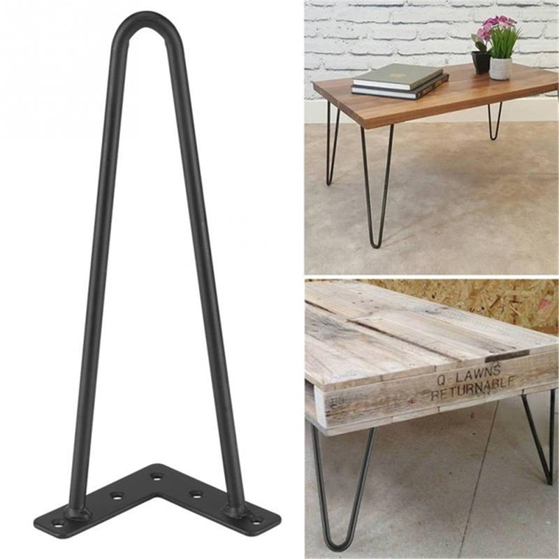 4pcs/Set Hairpin Metal Bar Table Legs 8/12/16/28 Inch DIY Coffee Desk Sofa Chair Folding Table