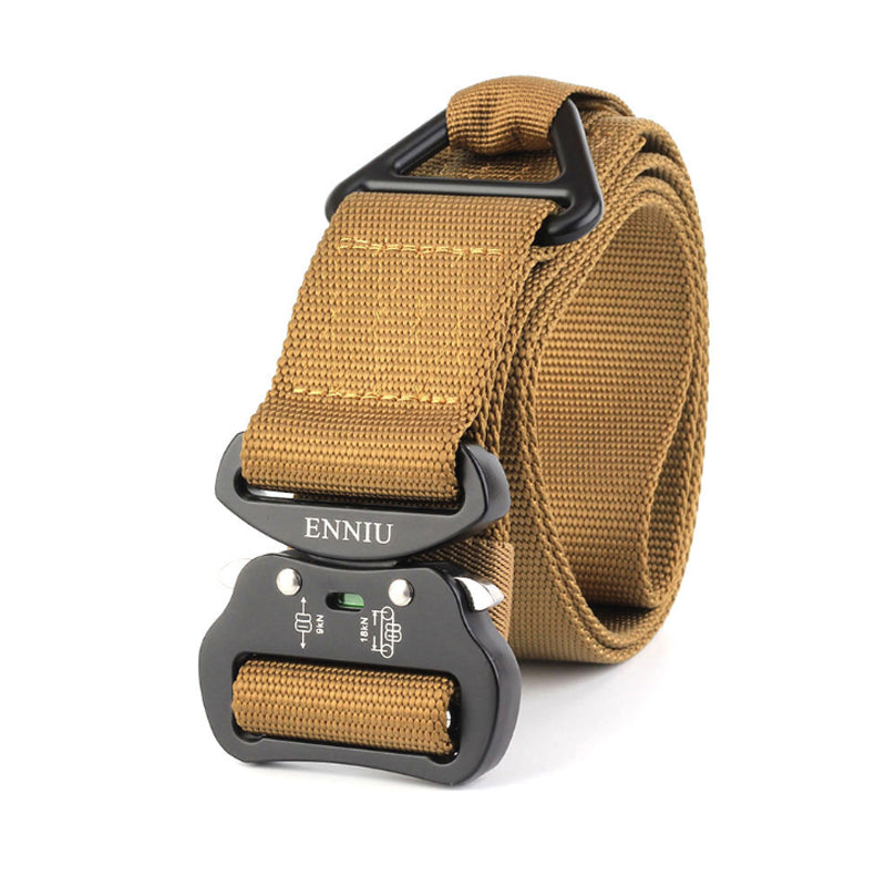 ENNIU DC3C 125cm x 4.5cm Punch Free Adjustable Tactical Belt Double Buckle Fashion Wrist Belt Nylon Belt Waist Belts Camping Hunting Nylon Waistband