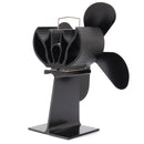 4 Blades Heat Powered Stove Fan For Ultra Quiet Log Wood Burner Fireplace Home Eco Fan