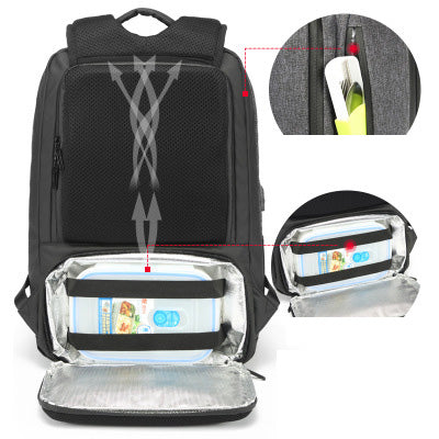 OUTWALK USB Charging Backpack Large Capacity Simple Fashion Trend Travel Men's Laptop Bag