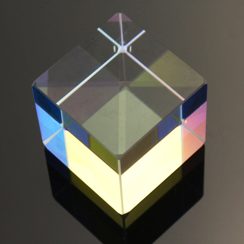 30x30mm Cube Defective Cross Dichroic Prism RGB Combiner Splitter Glass Decor