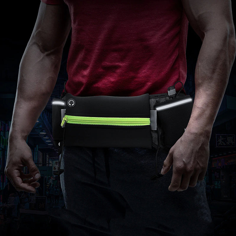 KUULAA Ultra-thin Kettle Position Sports Waist Packs Outdoor Waterproof Pack Belt Bag Phone Pouch Fanny Hanging Bag Men Women Waist Pack  for Smartphone below 6.5 inch