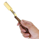 Plastic Handle Straight Edge Stainless Steel Barber Razor Folding Shaving Without Blade
