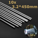 10pcs 450mm Aluminum Alloy Silver Welding Rods Tools For Cracks Polish Paint