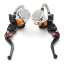 Pair 7/8inch 22mm CNC Motorcycle Brake Lever Master Cylinder Reservoir Universal