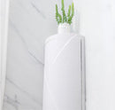 Rotary Triangle Shelf Dustproof Antibacterial Storage Rack Wall Corner for Bathroom Kitchen Bedroom Grey/White