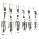 ZANLURE Fishing Sinker Fishing Rolling Swivel Sea Fishing Lead Weights Sinkers with Snap Swivels