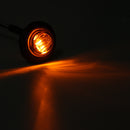 4pcs 12V/24V Amber Mini Round LED Button Side Marker Lights Lamps Truck Trailer
