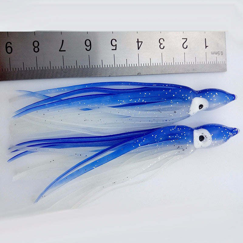 ZANLURE 10Pcs 10CM Soft Plastic Fishing Lures Trolling Squid Skirt Lure Bait Fishing Tackle Tools