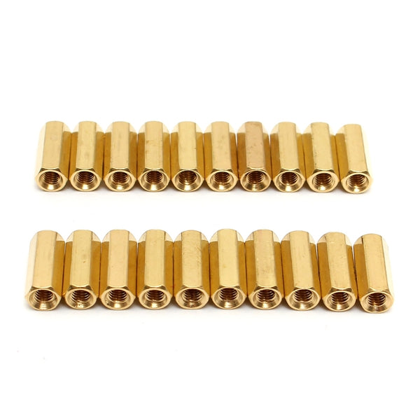 20pcs M3 12mm PCB Circuit Board Female Brass Hex Nut Standoffs Spacer