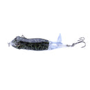 ZANLURE 1 Pcs 3D Eyes Frog Fishing Lure Soft Bait Tassels Fishing Hooks