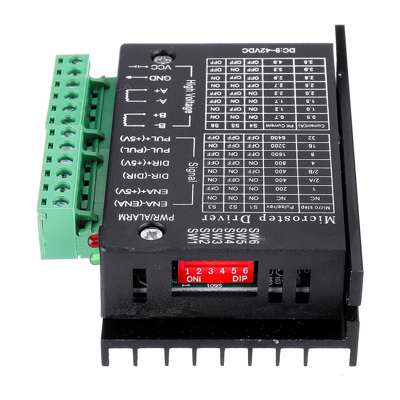 TB6600 Upgraded Stepper Motor Driver Controller for 4A 9~40V TTL 32 Micro-Step 2 or 4 Phase of 42/57 Stepper Motor 3D Printer CNC Part