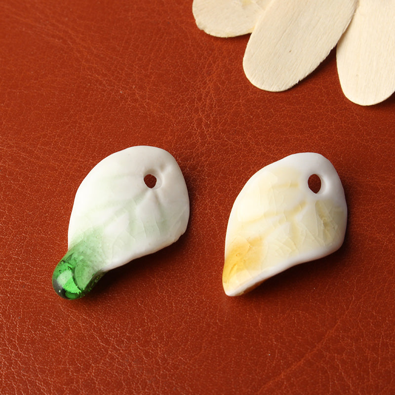 Ceramic Handmade DIY Tiles Leaf Pattern Durable Accessories