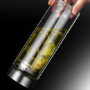 500/800/1000ML Portable Large Glass Water Bottle Double Walled Travel School Mug