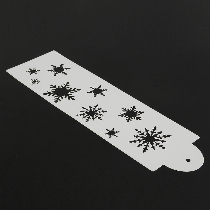 Snowflake Side Cake Stencil Border Designer Decorating Craft Cookie Baking Tool