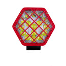 48W 16LED Work Light with Lens Front Bumper Roof Hexagon Mesh Engineering Inspection Lamp White for Boat Truck Off-Road