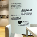 Removable Vinyl Decal Art Mural Family Home Living Room Decor Quote Wall Sticker