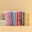 5PCS/Set 19.7'' Series Fabric Cotton Bundles Fat Quarters Polycotton Material Florals Gingham Spots Non Woven Fabric