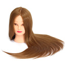 Brown 18 Inch Long Straight Hair Training Model Mannequin Practice Head Salon Cutting
