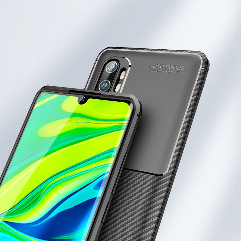 Bakeey Luxury Carbon Fiber Shockproof Silicone Protective Case for Xiaomi Mi Note 10 / Xiaomi Mi Note 10 Pro / Xiaomi Mi CC9 Pro