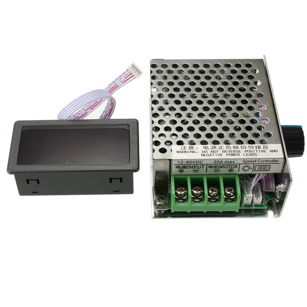 DC12V-80V 30A  High Power Digital PWM DC Motor Speed Regulator