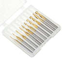 10pcs3.175mm Shank Titanium Coated Ball Nose End Milling Cutter Set 1mm-3.175mm CNC Milling Cutter