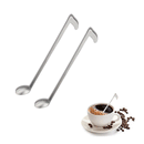 Honana Stainless Steel Long Handle Music Shape Tea Coffee Stirring Cooking Spoon Scoop Tea Spoon