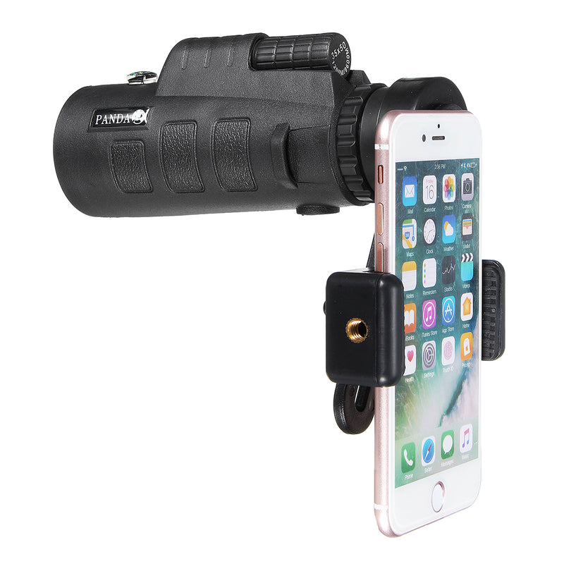 PANDA 35x50 BAK4 Camera Lens Monocular Telescope+Phone Clip Holder for Cell Phone