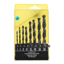 Drillpro 8pcs 3-10mm Twist Drill Bit Carbon Steel 3 Flutes Wood Drill Bit Woodworking Tool