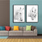 Miico Hand Painted Combination Decorative Paintings Black And White Horse Wall Art For Home Decoration H