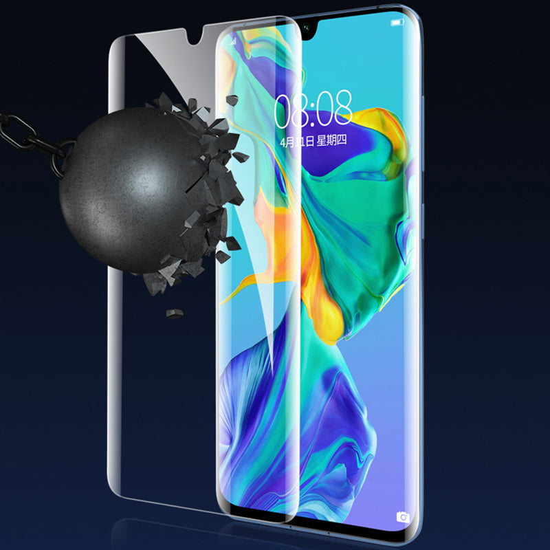 Bakeey UV Liquid Full Glue Cover Clear Curved Anti-Explosion Soft Tempered Glass Screen Protector For Huawei P30 PRO