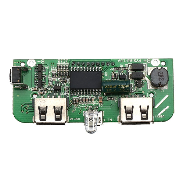 K6-PCBA 5V 2.1A 1A Dual USB 3V To 5V Boost Module Board For Power Bank 18650 Battery With LED Screen