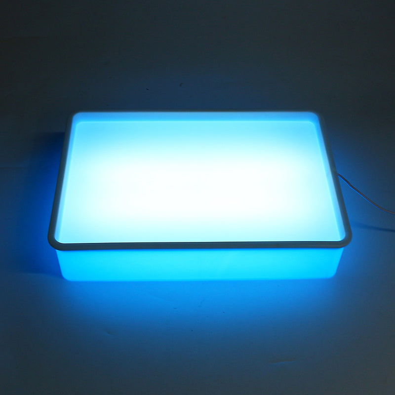 Child LED Light Sand Painting Table Hand Paintings Box Light SandBox with Small Broom and Dustpan