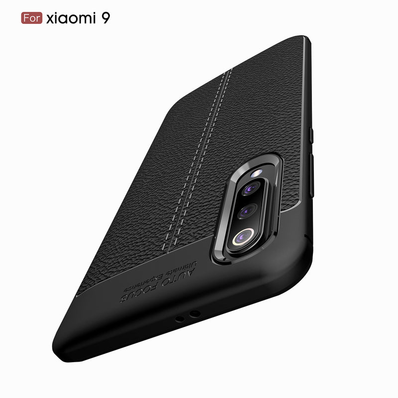 Bakeey Litchi Pattern Shockproof Soft TPU Back Cover Protective Case for Xiaomi Mi9 Mi 9 / Xiaomi Mi9 Mi 9 Transparent Edition