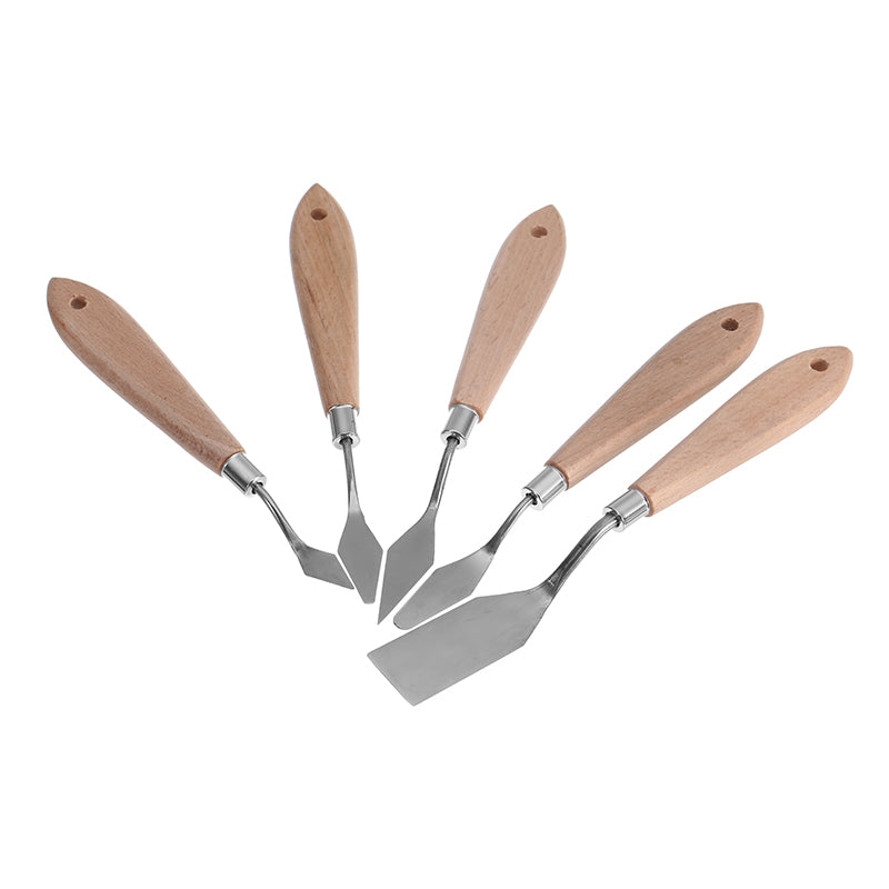 5pcs Painting Cutter Oil Painting Palette Cutter Spatula Paint Art for Thick Paint Application Tools