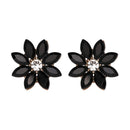 Elegant Rhinestones Colorful Flower Crystal Stud Earrings Gift for Women