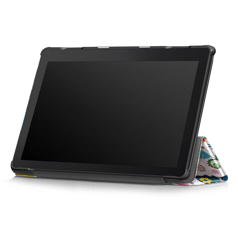 Tri-Fold Printing Tablet Case Cover for Lenovo Tab E10 Tablet - Butterfly