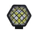 48W 16LED Work Light with Lens Front Bumper Roof Hexagon Mesh Engineering Inspection Lamp White for Boat Truck Off-Road