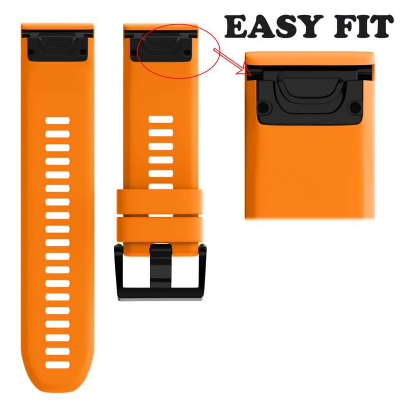 26mm Silicone Replacement Strap Watch Band for Garmin Fenix 3/Fenix 3 HR/Fenix 5x
