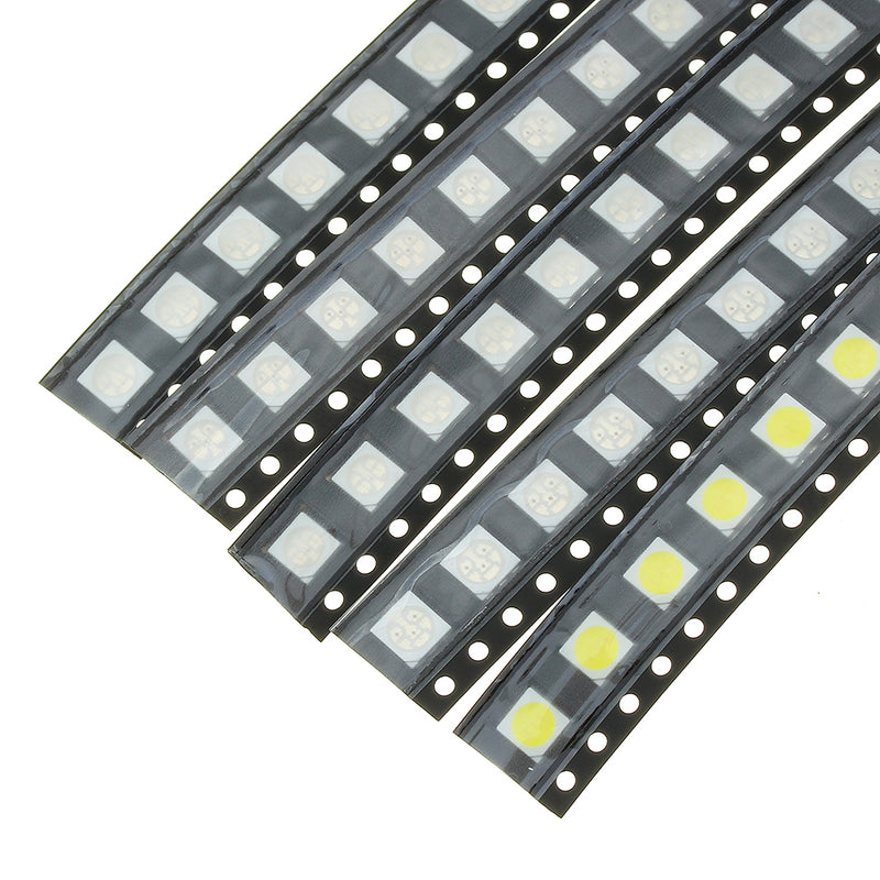100Pcs 5 Colors 20 Each 5050 LED Diode Assortment SMD LED Diode Kit Green/RED/White/Blue/Yellow